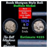 Buffalo Nickel Shotgun Roll in Old Bank Style 