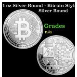 1 oz Silver Round - Bitcoin Style