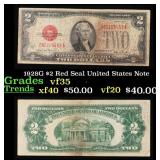 1928G $2 Red Seal United States Note Grades vf++
