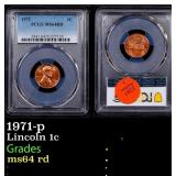 PCGS 1971-p Lincoln Cent 1c ms64 rd PCGS