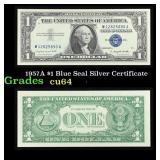 1957A $1 Blue Seal Silver Certificate Grades Choic