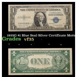 1935G $1 Blue Seal Silver Certificate Grades vf++