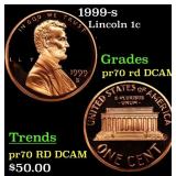 1999-s Proof Lincoln Cent 1c pr70 rd DCAM SEGS