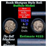 Buffalo Nickel Shotgun Roll in Old Bank Style 