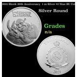 2021 Shrek 20th Anniversary  1 oz Silver $2 Niue B
