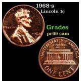 1968-s Proof Lincoln Cent 1c Grades GEM++ Proof Ca