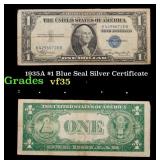 1935A $1 Blue Seal Silver Certificate Grades vf++