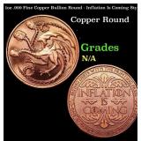 1oz .999 Fine Copper Bullion Round - Inflation Is