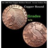 1oz .999 Fine Copper Bullion Round - Incuse Indian