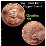 1oz .999 Fine Copper Bullion Round - Donald J Trum