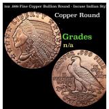 1oz .999 Fine Copper Bullion Round - Incuse Indian