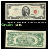 1963A $2 Red Seal United States Note Grades xf+