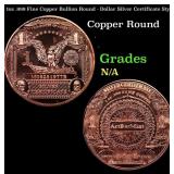 1oz .999 Fine Copper Bullion Round - Dollar Silver