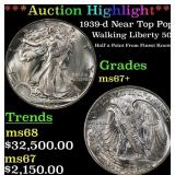 *Highlight* 1939-d Walking Liberty Half Dollar Nea