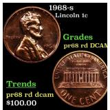 1968-s Proof Lincoln Cent 1c pr68 rd DCAM SEGS