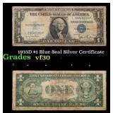 1935D $1 Blue Seal Silver Certificate Grades vf++