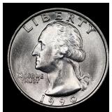 1990-d Washington Quarter 25c Grades GEM+ Unc
