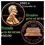 1991-s Proof Lincoln Cent 1c pr70 rd DCAM SEGS