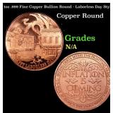 1oz .999 Fine Copper Bullion Round - Laborless Day