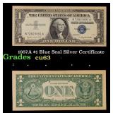 1957A $1 Blue Seal Silver Certificate Grades Selec