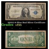 1935A $1 Blue Seal Silver Certificate Grades vf++