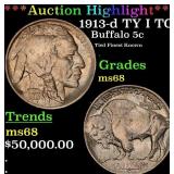 *Highlight* 1913-d TY I Buffalo Nickel TOP POP! 5c