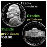 1993-s Proof Jefferson Nickel 5c pr70 dcam SEGS