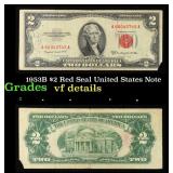 1953B $2 Red Seal United States Note Grades vf det