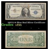 1957A $1 Blue Seal Silver Certificate Grades vf++