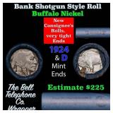 Buffalo Nickel Shotgun Roll in Old Bank Style 