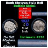 Buffalo Nickel Shotgun Roll in Old Bank Style 
