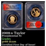 2009-s Taylor Proof Presidential Dollar 1 ANACS