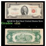 1953B $2 Red Seal United States Note Grades vf++