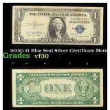 1935G $1 Blue Seal Silver Certificate Grades vf++