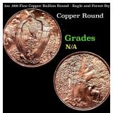 1oz .999 Fine Copper Bullion Round - Eagle and For