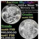 *Highlight* 1935-s Mercury Dime Near Top Pop! 10c