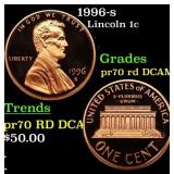 1996-s Proof Lincoln Cent 1c pr70 rd DCAM SEGS