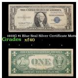 1935G $1 Blue Seal Silver Certificate Grades xf Mo