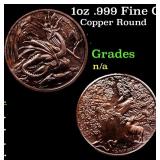 1oz .999 Fine Copper Bullion Round - Nordic Creatu