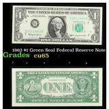 1963 $1 Green Seal Federal Reserve Note Grades Gem