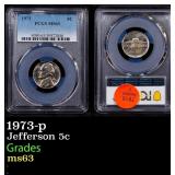 PCGS 1973-p Jefferson Nickel 5c ms63 PCGS