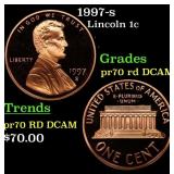 1997-s Proof Lincoln Cent 1c pr70 rd DCAM SEGS