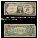 1957A $1 Blue Seal Silver Certificate Grades vf++