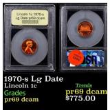 1970-s Lg Date Proof Lincoln Cent 1c GEM++ Proof D