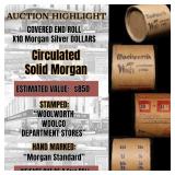 High Value! - Covered End Roll - Marked " Morgan S