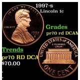 1997-s Proof Lincoln Cent 1c pr70 rd DCAM SEGS