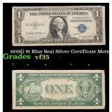 1935G $1 Blue Seal Silver Certificate Grades vf++