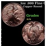 1oz .999 Fine Copper Bullion Round -Nordic Creatur