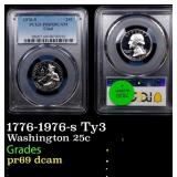 PCGS 1776-1976-s Ty3 Proof Washington Quarter 25c