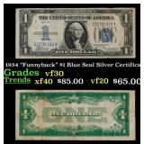 1934 "Funnyback" $1 Blue Seal Silver Certificate G